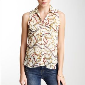 LUSH Chain Print sleeveless Blouse